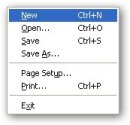 Notepad menu only